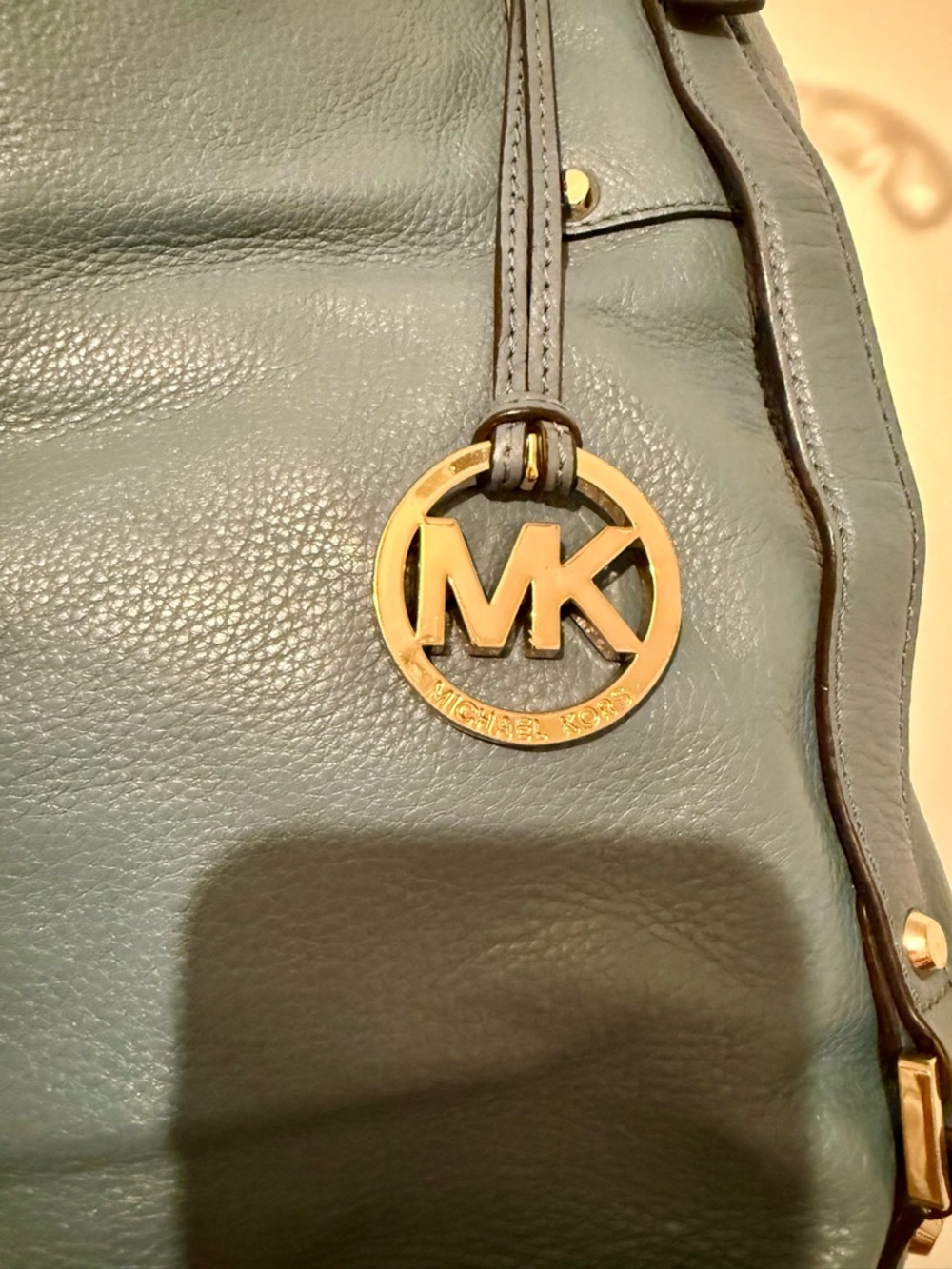 Michael Kors Nolita Bedford Blue Leather Large Hobo Handbag - Picture 3 of 10